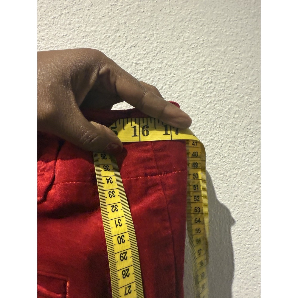 Anthropologie Maeve Red Velvet Pants Size 10 Holiday Party Statement - Picture 9 of 9